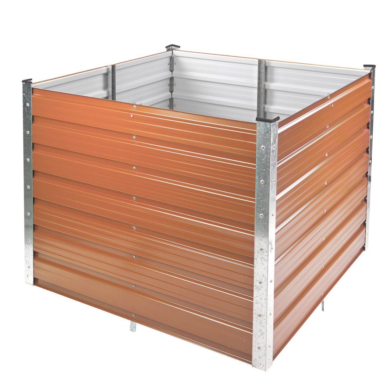 Metall Hochbeet Gartenbeet 99x99x80cm Frühbeet Gartenbeet Pflanzen