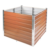 Metall Hochbeet Gartenbeet 99x99x80cm Frühbeet Gartenbeet Pflanzen
