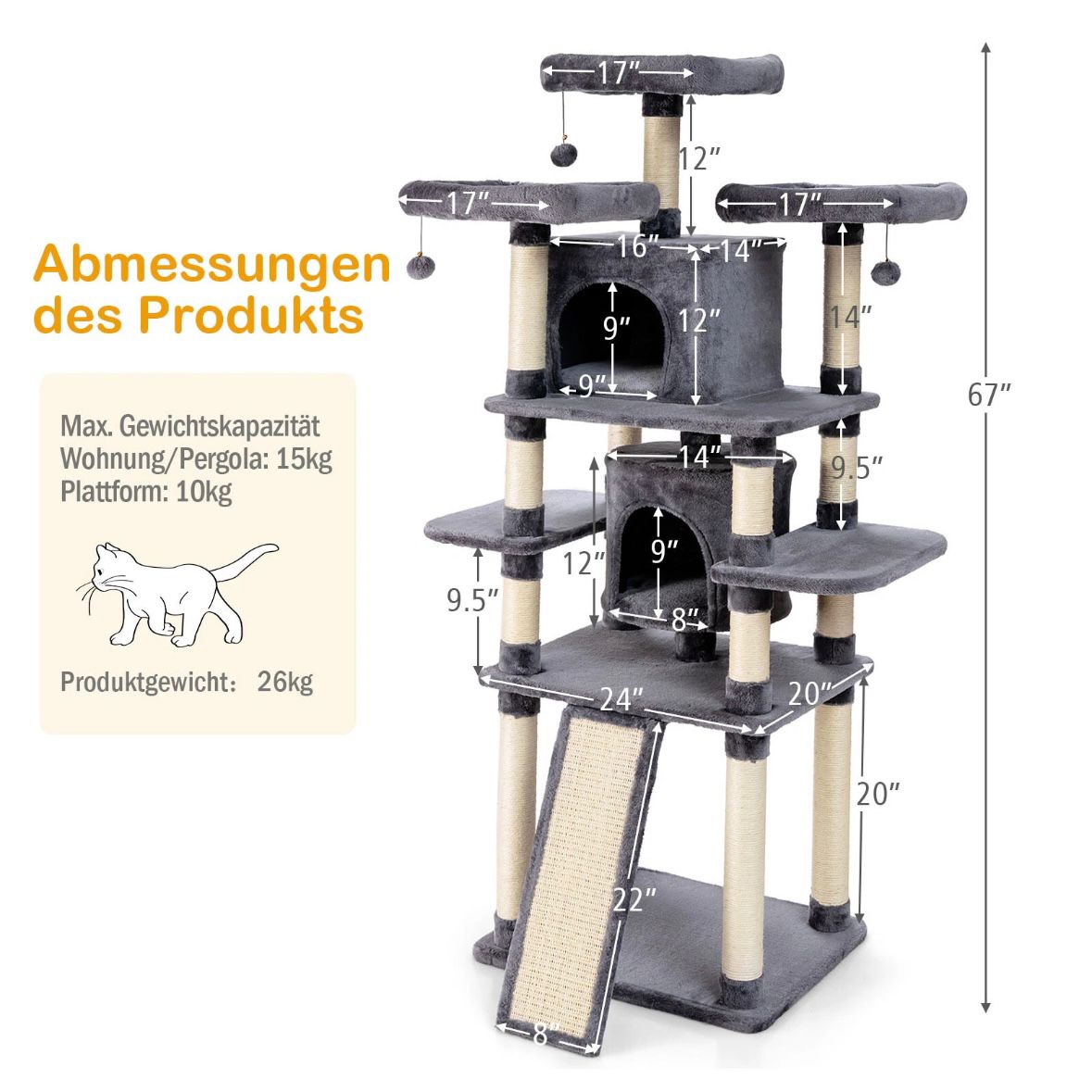 Katzenkratzbaum Kletterbaum Katzenbaum Spielbaum Kratzmöbel
