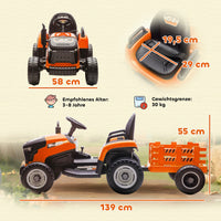 Elektrischer Kinder Traktor Anhänger 
Kinderfahrzeug Elektrotraktor