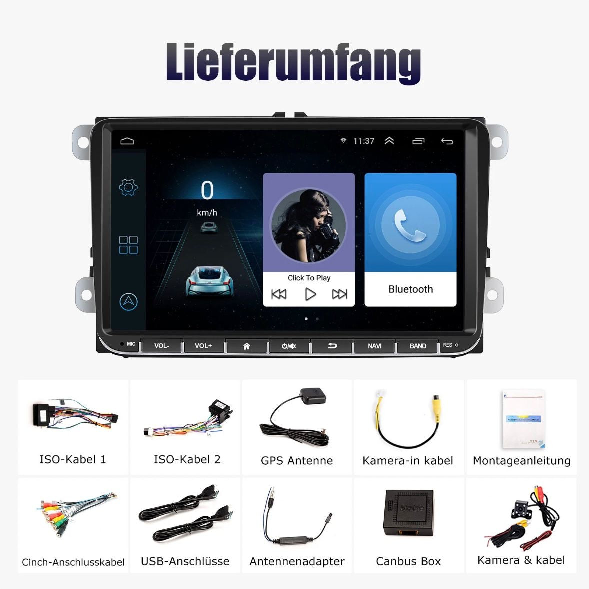 Android 14 Carplay Autoradio GPS NAVI RDS Für VW GOLF 5 6 Touran EOS