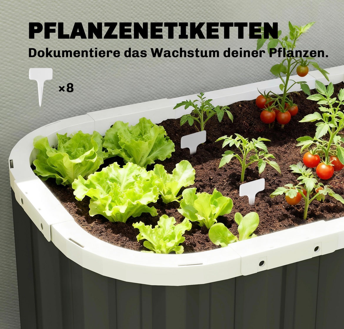 Hochbeet Gartenbeet Pflanzenetiketten Frühbeet