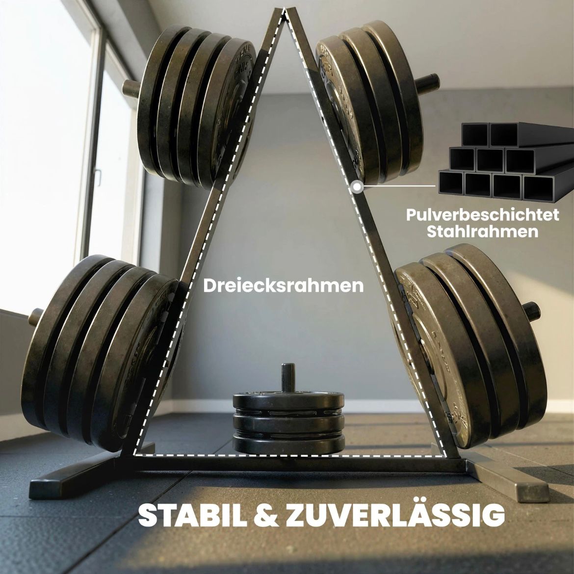 Hantelscheibenständer 25mm Sport Trainingszubehör Fitness Kraftsport