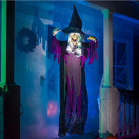 Halloween Hängende Animierte Sprechende Hexendeko Dekoration