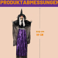 Halloween Animierte Sprechende Hexendeko 119,4cm