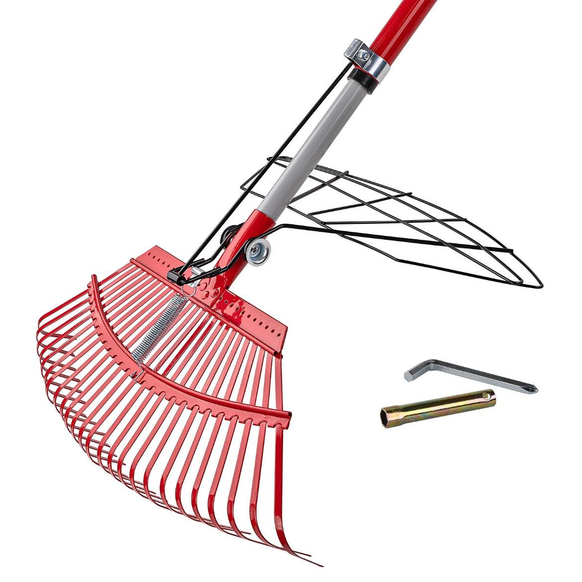 Metall Alu Universal Teleskop Gartenrechen Laubrechen 53 cm