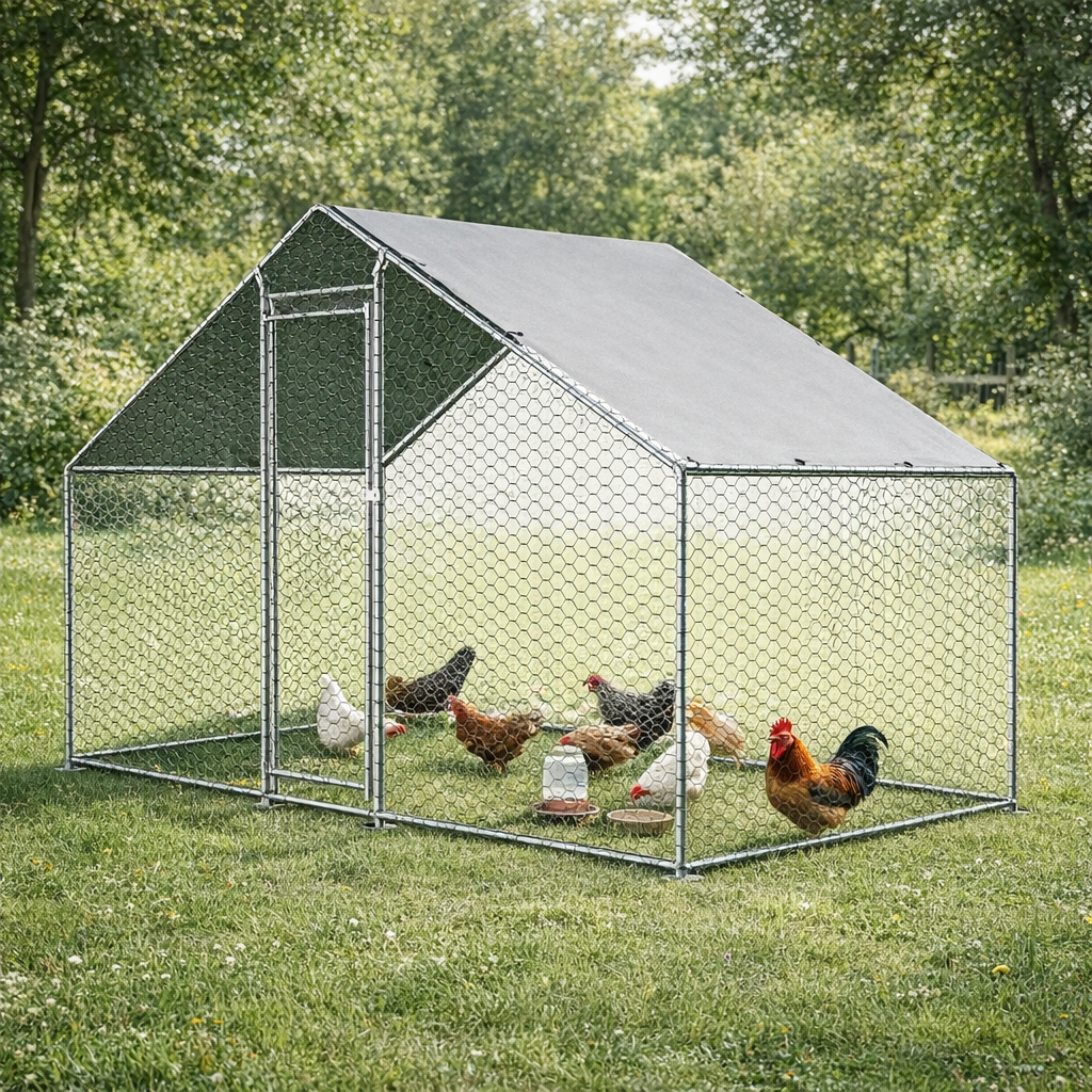 Freilaufgehege 3x1,5m Hühnerstall