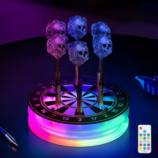 LED Dartständer Acryl Multicolor mit Fernbedienung Darten Dekoration