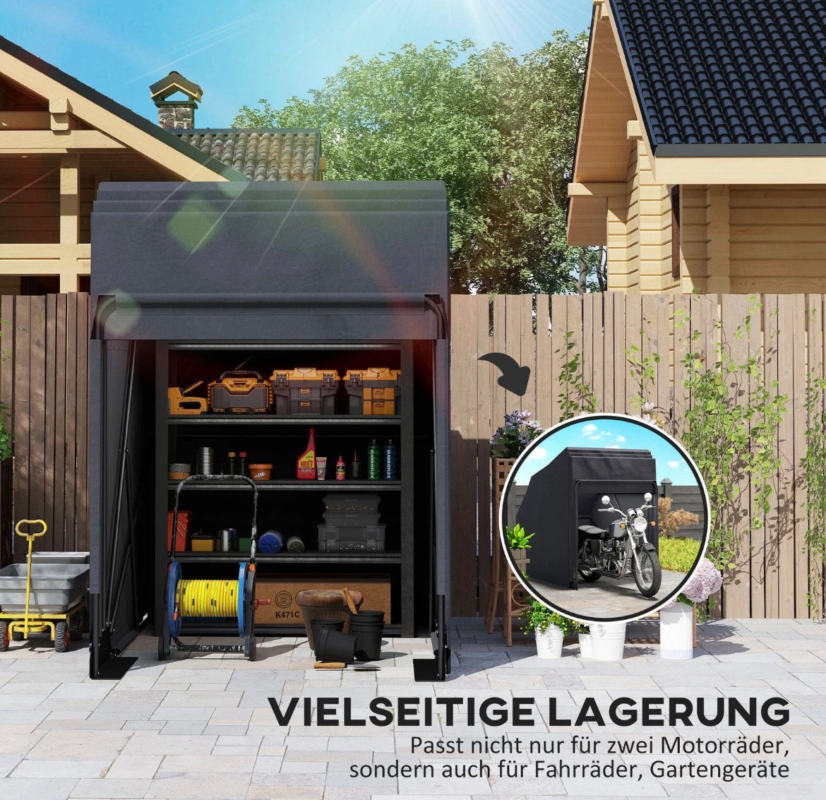 Abdeckplane Faltbar Outdoor Motorradabdeckung Wasserdicht