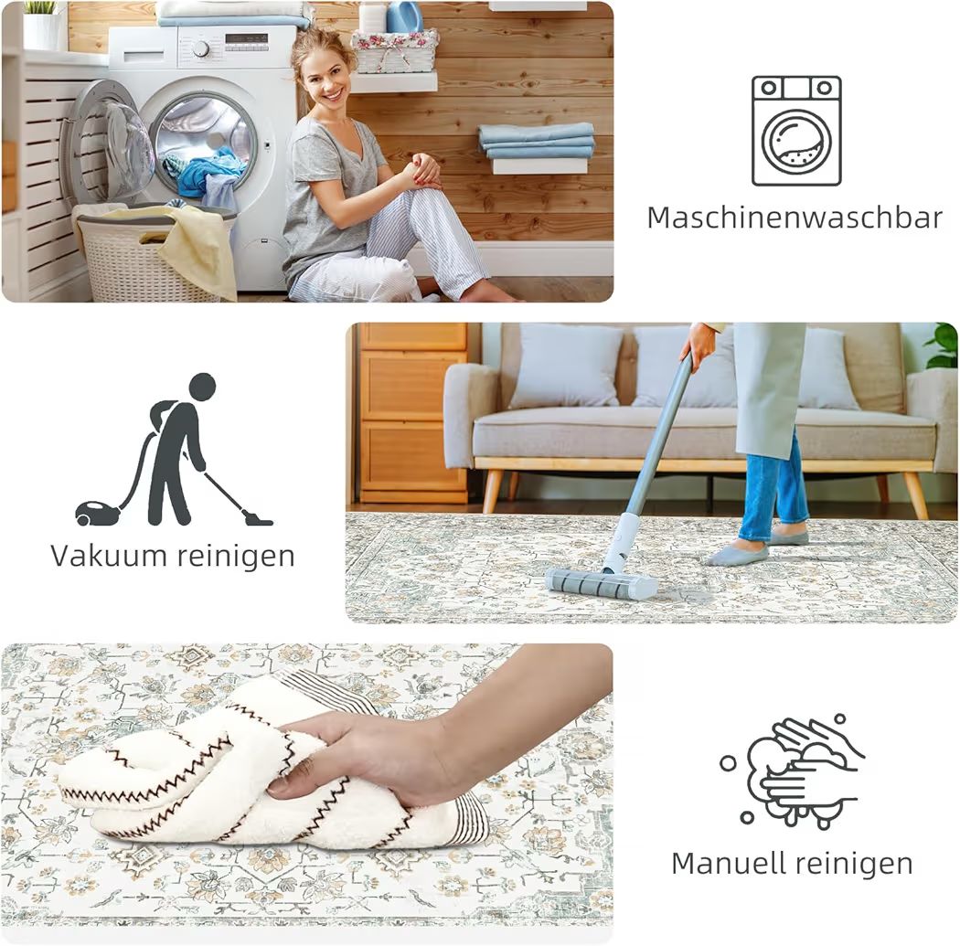 Teppich Vintage-Design Kaschmirimitat