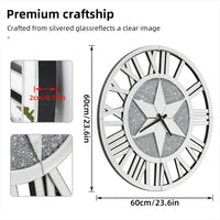 Wanduhr Spiegel Uhr Wohnzimmer Möbel Wandspiegel