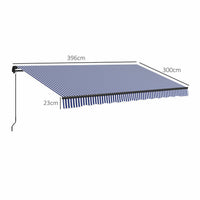Gelenkarmmarkise Markise Handkurbel 400x300cm Sonnenmarkise
