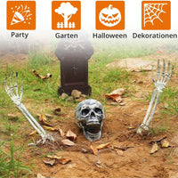 Halloween Skelett Schädel Dekoration Gartendeko