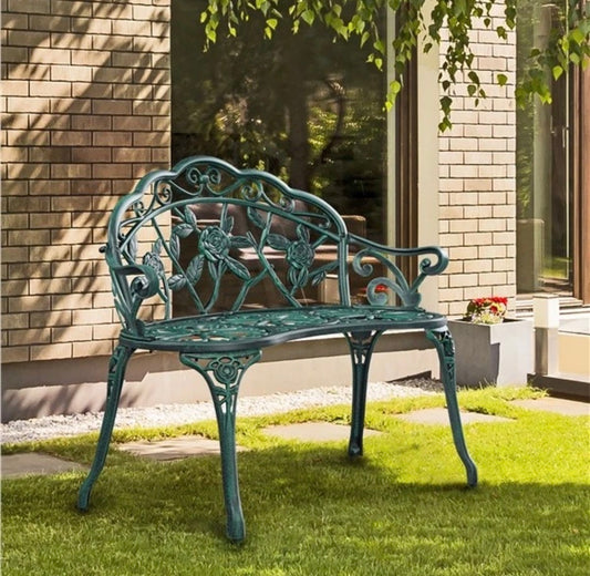 2-Sitzer Metallbank Gartenbank Sitzbank Terrassenmöbel Gartenmöbel
