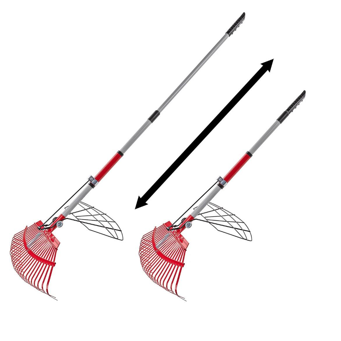 Metall Alu Universal Teleskop Gartenrechen Laubrechen 53 cm