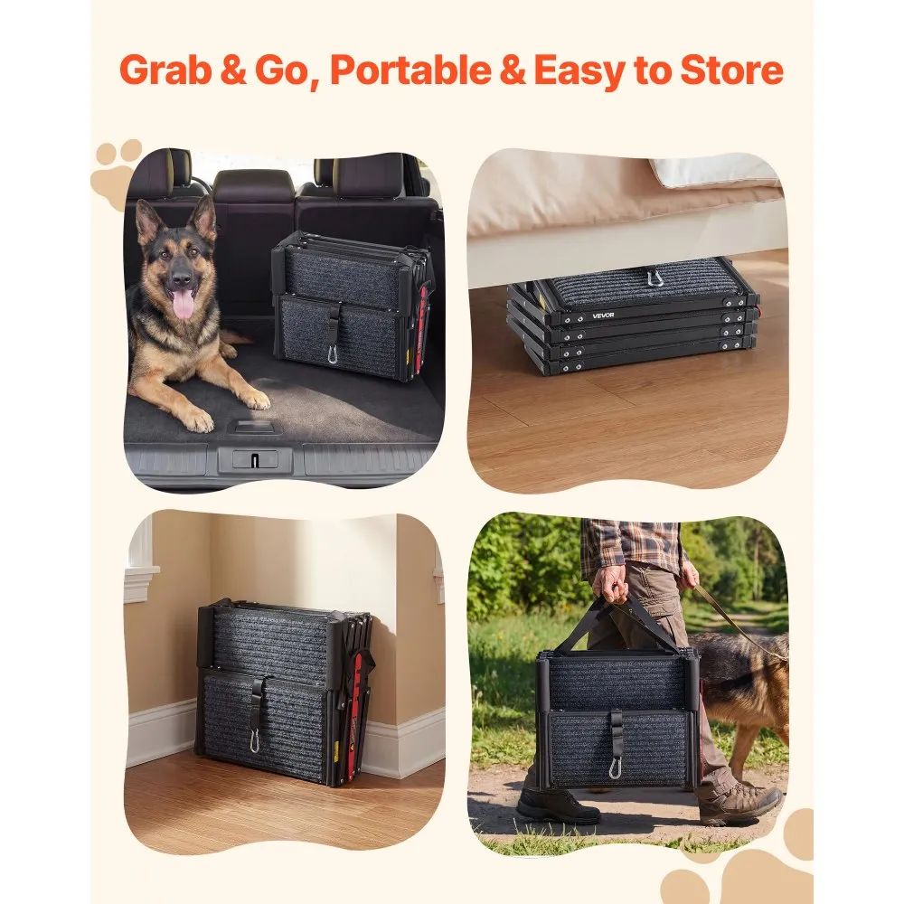Hundetreppe Auto Einstiegshilfe Hundeleiter 4 Stufen 90 kg