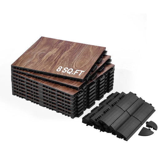 9tlg Bodenbelag Set Boden Trainingsmatte 315x315mm PP PVC