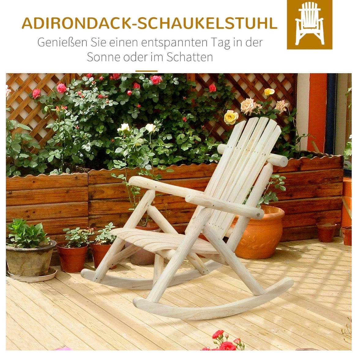 Schaukelstuhl Schwingsessel Schaukel Gartenstuhl Relaxstuhl