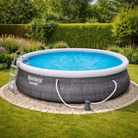 Garten Pool Set komplett Swimmingpool Schwimmbad Planschbecken 457x107cm