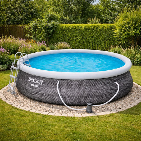 Garten Pool Set komplett Swimmingpool Schwimmbad Planschbecken 457x107cm