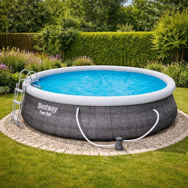 Garten Pool Set komplett Swimmingpool Schwimmbad Planschbecken 457x107cm