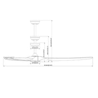 180cm Deckenventilator Holzflügel Fernbedienung Motor Ventilator Zimmer