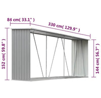 Brennholzlager Holzlager Kaminholzregal 330×84×152cm