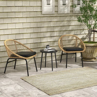 Gartenmöbel-Set 2 Stühlen Tisch