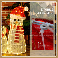 Schneemannfamilie LED Weihnachtsbeleuchtung Wetterfest Weihnachtsdeko