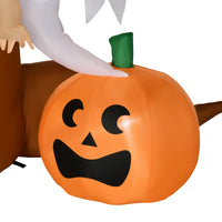 Halloween Deko Geisterbaum 240cm Selbstaufblasend LED Beleuchtung
