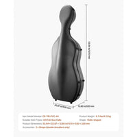 Cellokoffer 4/4 Kohlefaser Hartschale Tragegurte Rucksack Transportkoffer