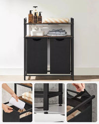 Wäschekorb 2x46L Wäschesammler Wäschebox Wäschetrenner Sortierkorb