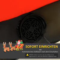 Aufblasbarer Weihnachtsmann Schlitten LED 240x57x112cm Wasserdicht Dekoration