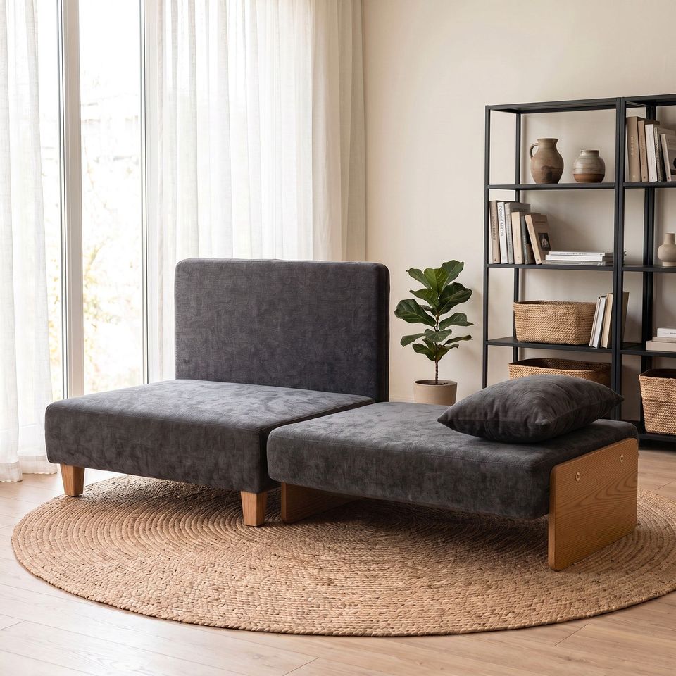 Schlafsessel 2in1 Bettfunktion Schlafsofa Gästebett Sessel Bett