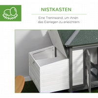 Zwerghühnerstall Auslauf Geflügelstall Nistkasten 196x76x97cm