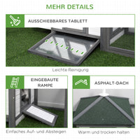 Zwerghühnerstall Auslauf Geflügelstall Nistkasten 196x76x97cm
