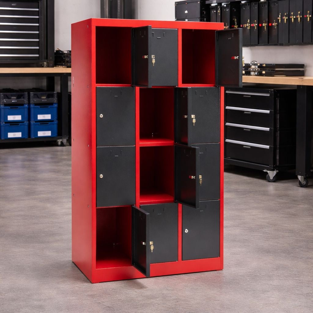 Schließfachschrank 12 Fächer Spind Schrank Schließfach Regal