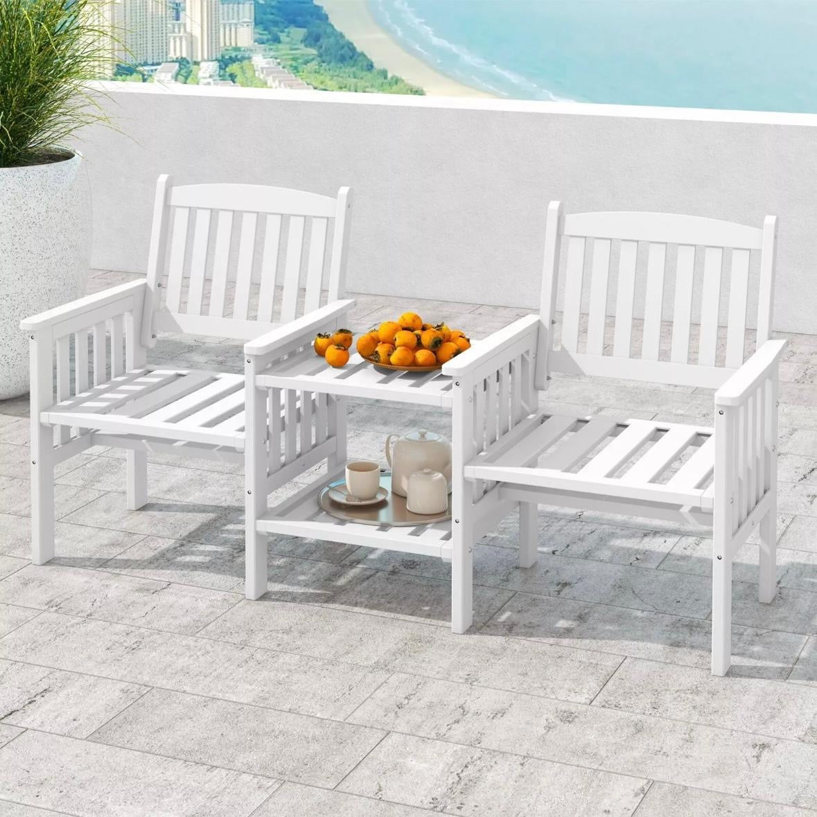 Gartenbankset Gartentisch Terrassenbank Balkonbank Set
