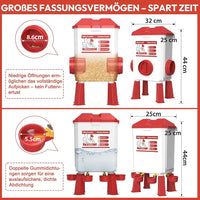 Hühner Futterautomat 12kg Hühnertränke 11L Hühnerstall Stall