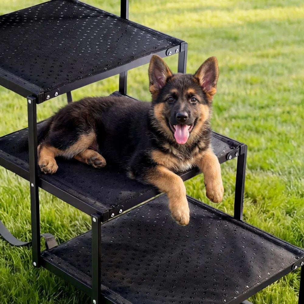 Hundetreppe Auto faltbar Einstiegshilfe Hundeleiter 4 Stufen 113kg