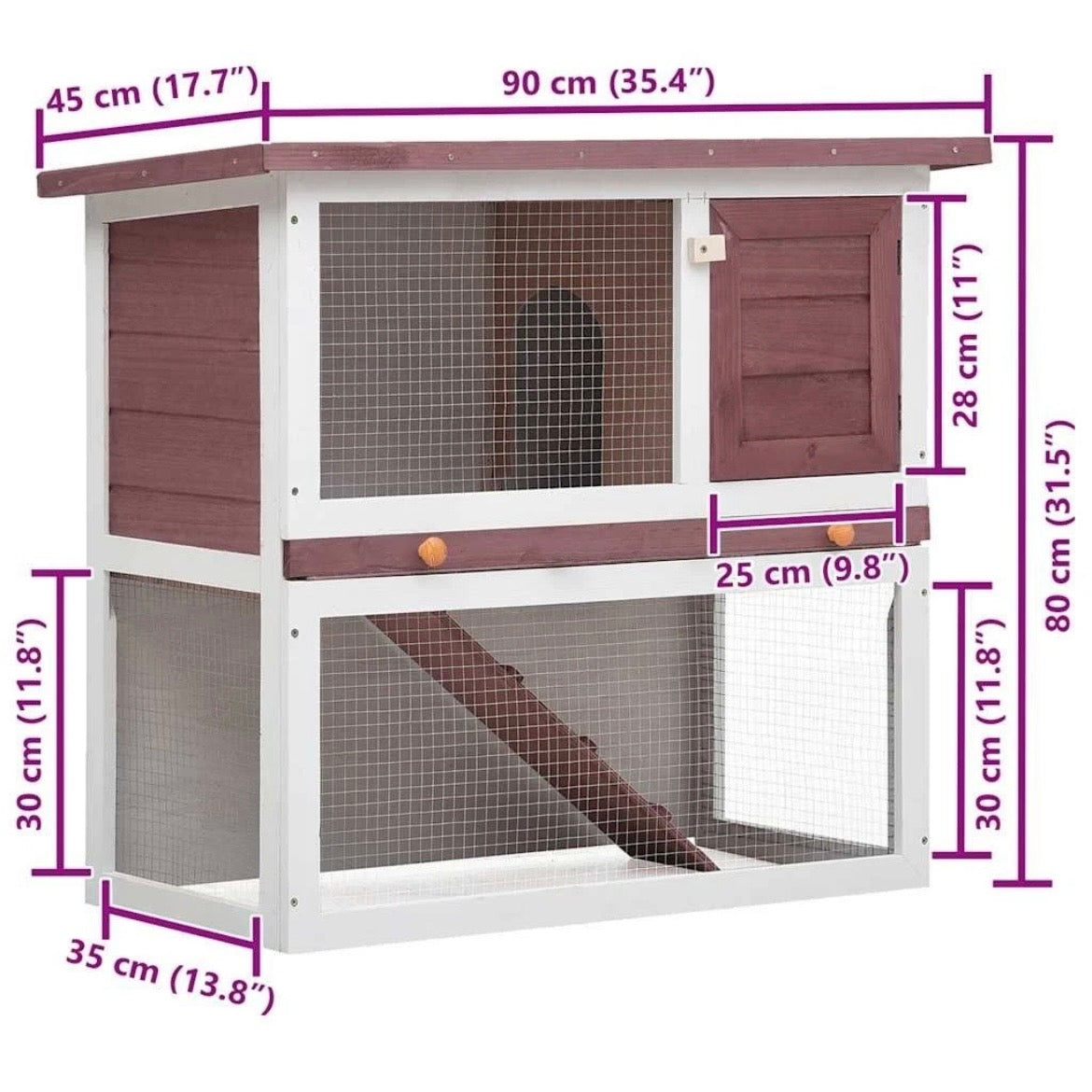 Kaninchenstall Hasenstall Kleintierstall Holz Freigehege Outdoor Stall