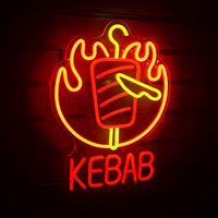LED Neon Schild Kebab Döner Imbiss Neonlicht USB Zimmer