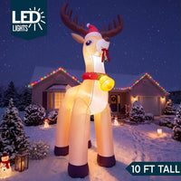300cm Aufblasbares LED Rentier Riesige Weihnachtsdeko XXL Gartendeko