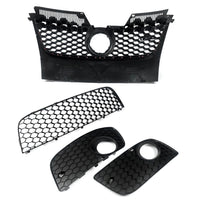Vorne Zentral Kühlergrill Gitter Für VW GOLF Mk5 ESTATE GTI Jetta 06-09 Schwarz