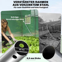 Gewächshaus 3x2x2m Foliengewächshaus Gartenhaus Pflanzenhaus Pflanzen