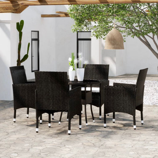 5tlg Gartenmöbel Poly Rattan Gartengarnitur Sitzgruppen