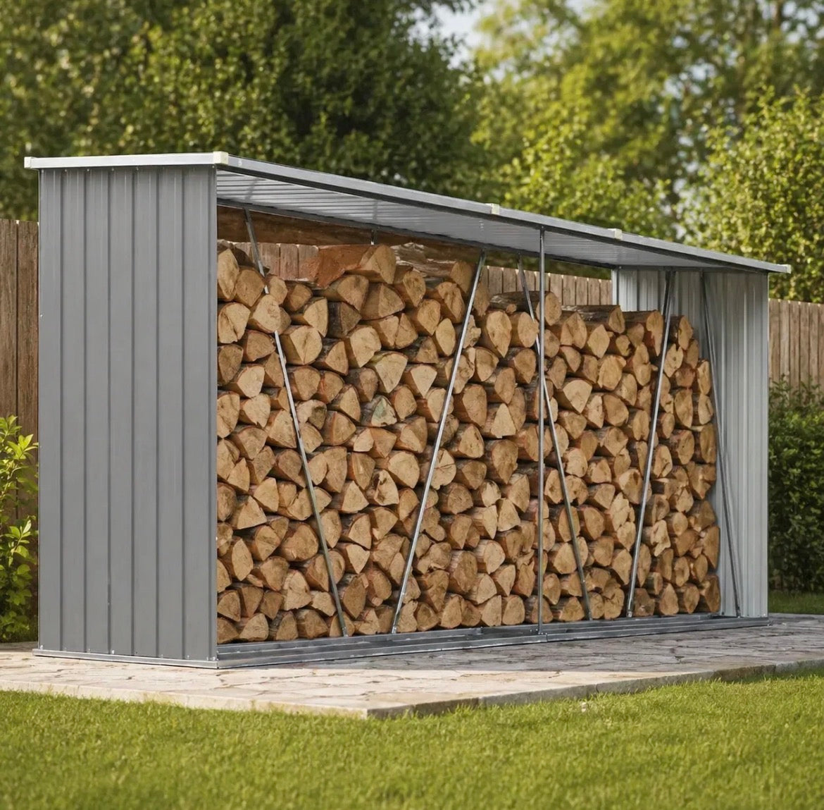 Brennholzlager Holzlager Kaminholzregal 330×84×152cm