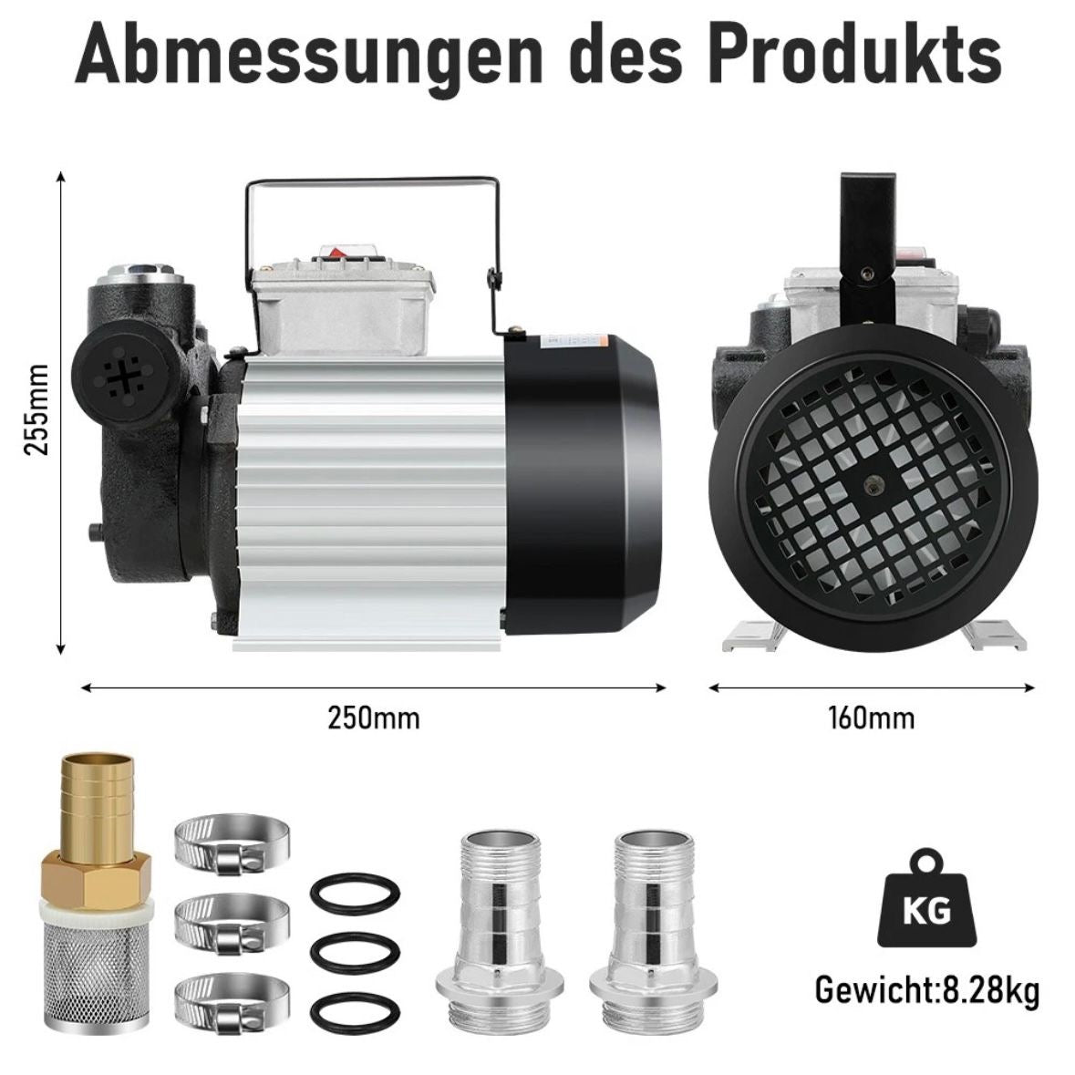 Heizöl- und Dieselpumpe 230V/550W 60l/min Selbstansaugende Heizölpumpe