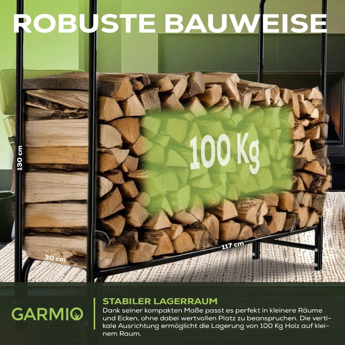 Kaminholzregal Brennholzregal Feuerholzregal Stapelhilfe Brennholz