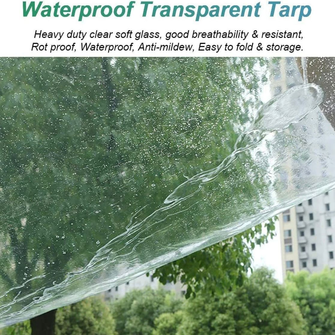 Wasserdicht Transparent Plane 4x6m Schutzplane Folie